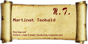 Martinat Teobald névjegykártya
